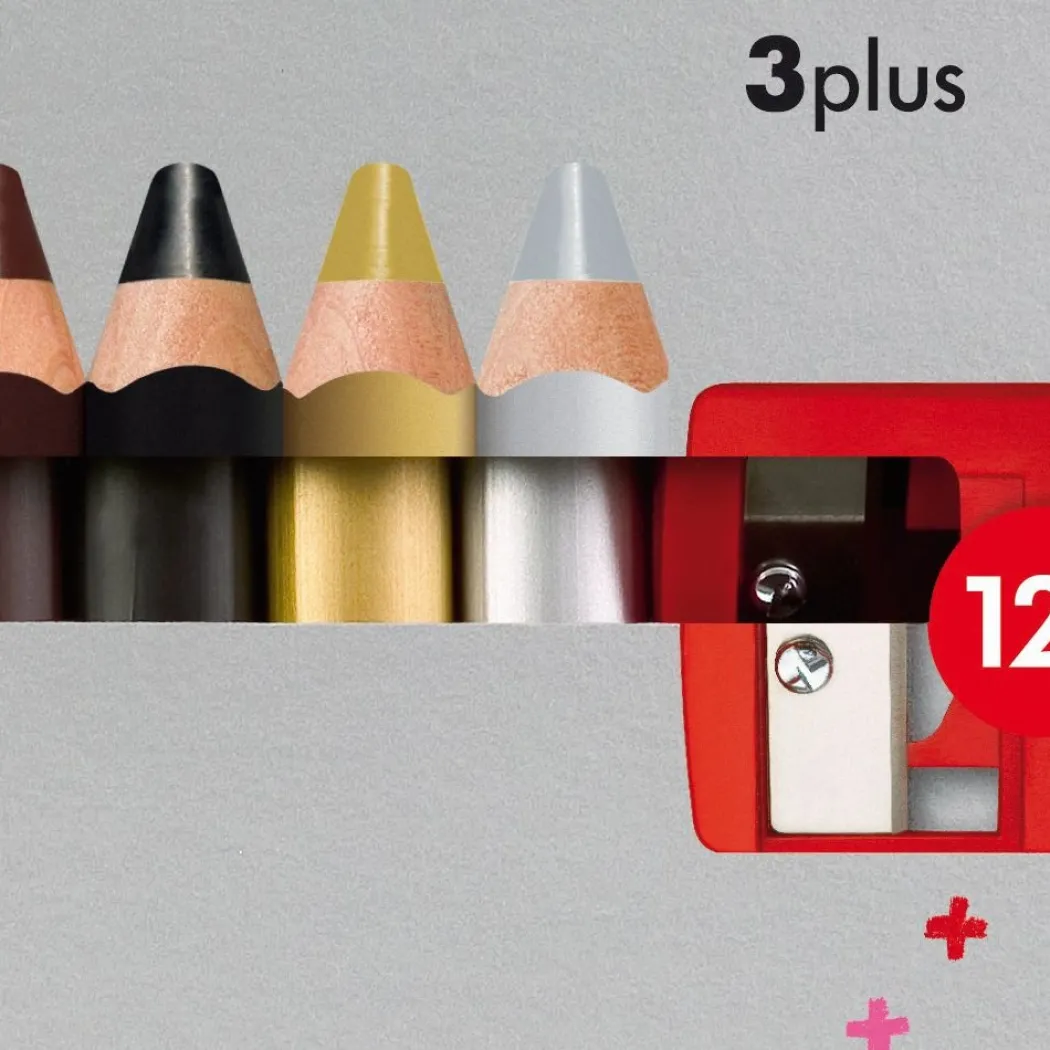 3plus Färgpennor 12-set (3 år+)
