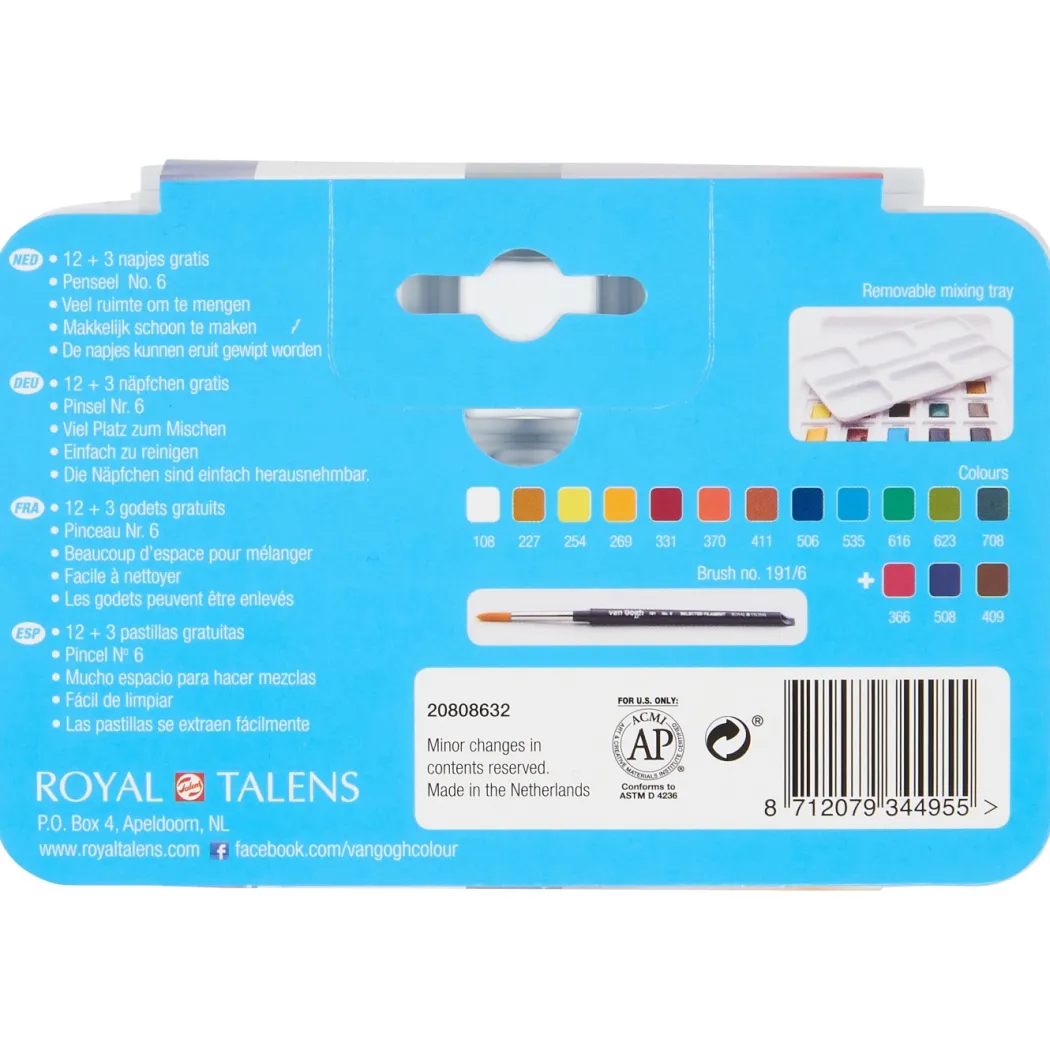Pocket Box Akvarellfärg 15-set
