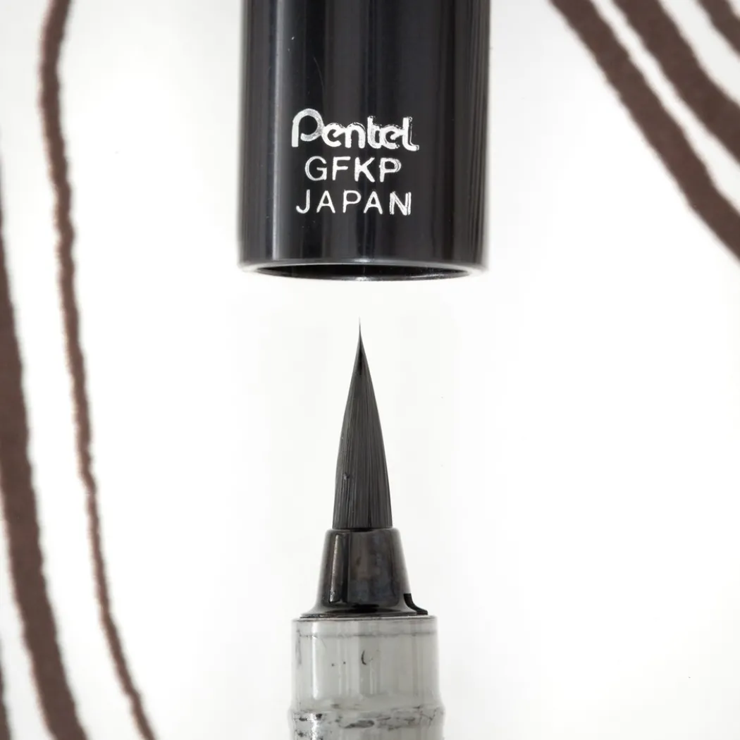 Pocket Brush Pen Set Sepia