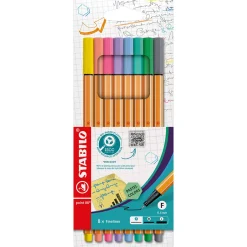 Point 88 Fineliner 8-pack Pastell
