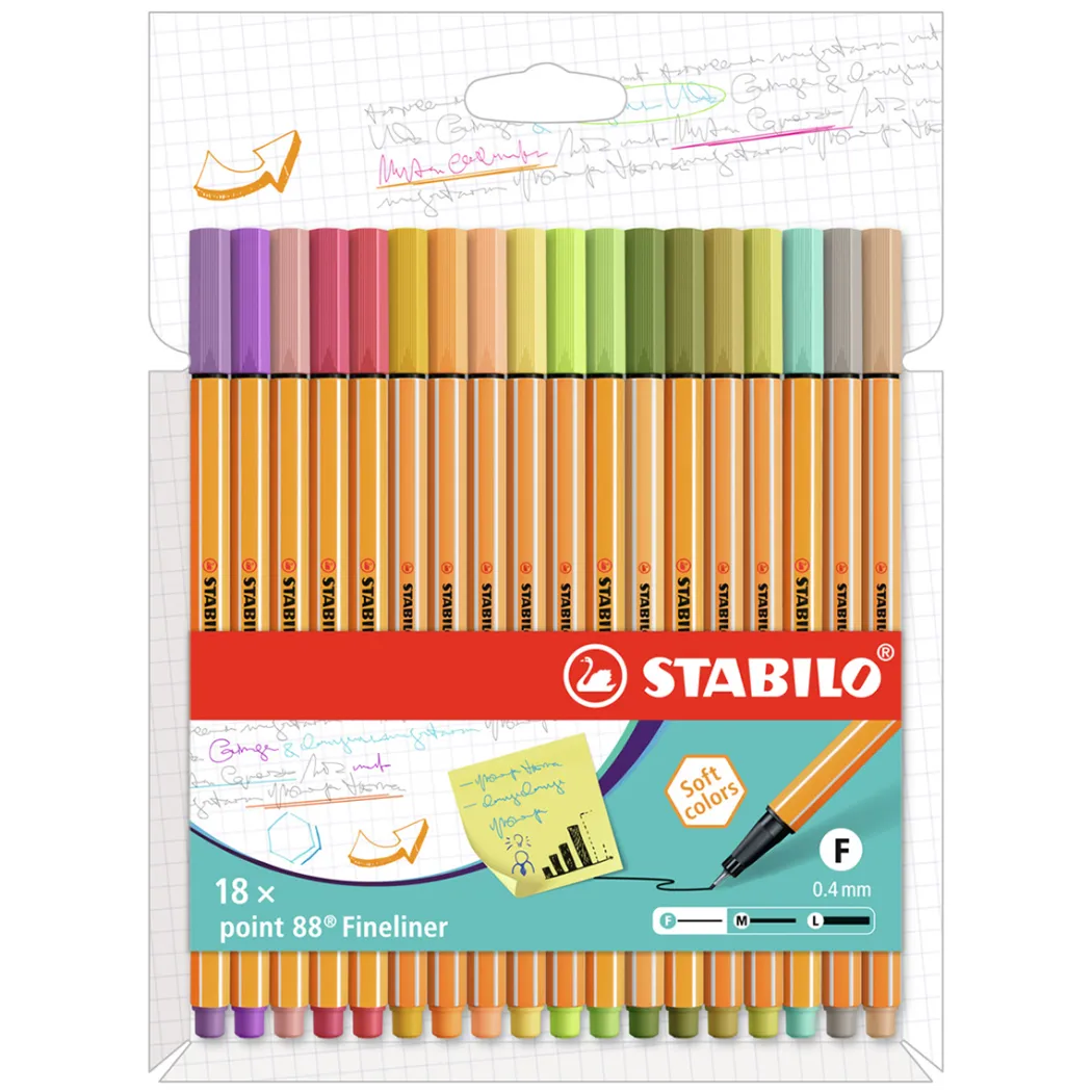 Point 88 Fineliner 18-pack Trend