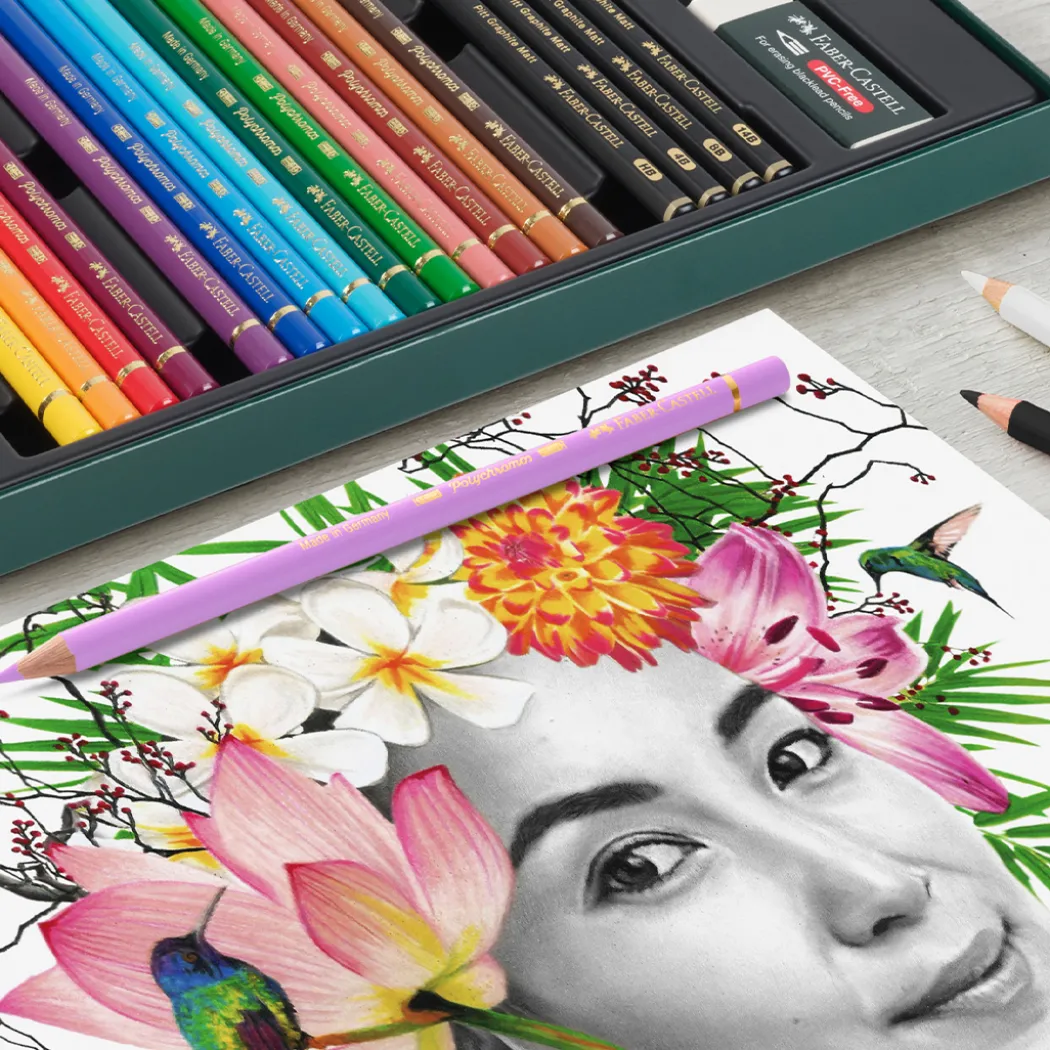 Polychromos & Pitt Graphite Matt Set 17 färgpennor + 4 grafitpennor