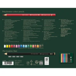 Polychromos & Pitt Graphite Matt Set 17 färgpennor + 4 grafitpennor