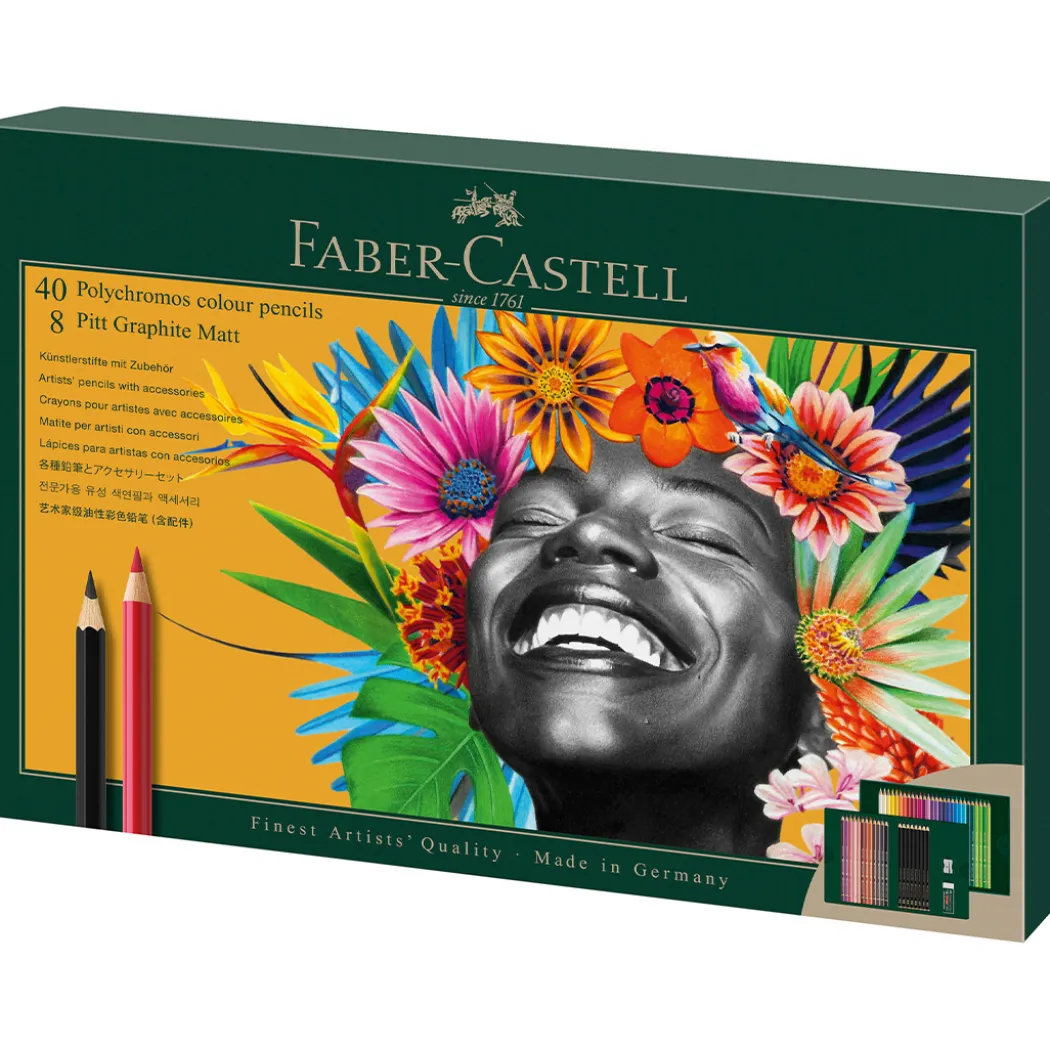 Polychromos & Pitt Graphite Matt Set 40 färgpennor + 8 grafitpennor