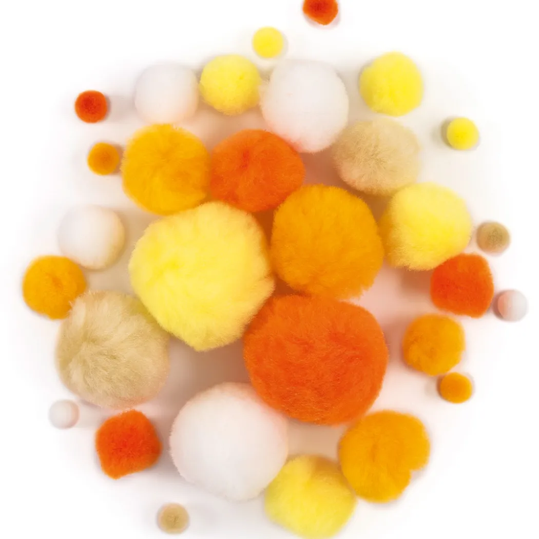 Pompoms Gul 30-pack