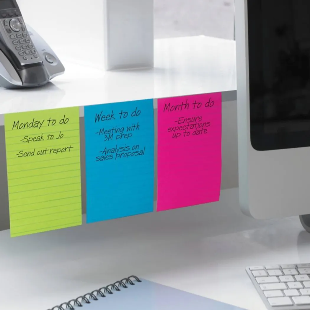 Post-It Super Sticky 102x152 Gul Linjerad