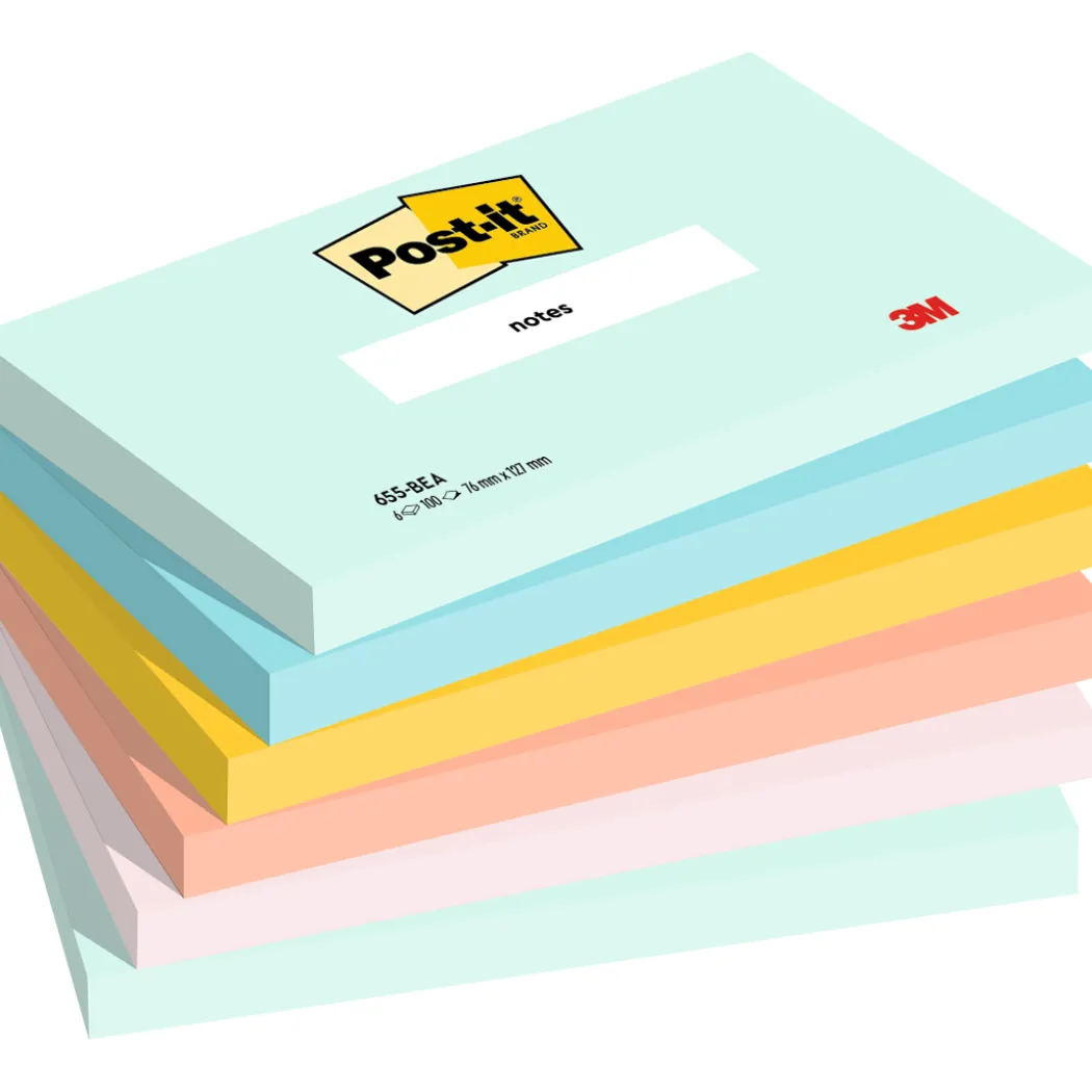 Post-it 76x127 Färgmix Beachside 6-pack