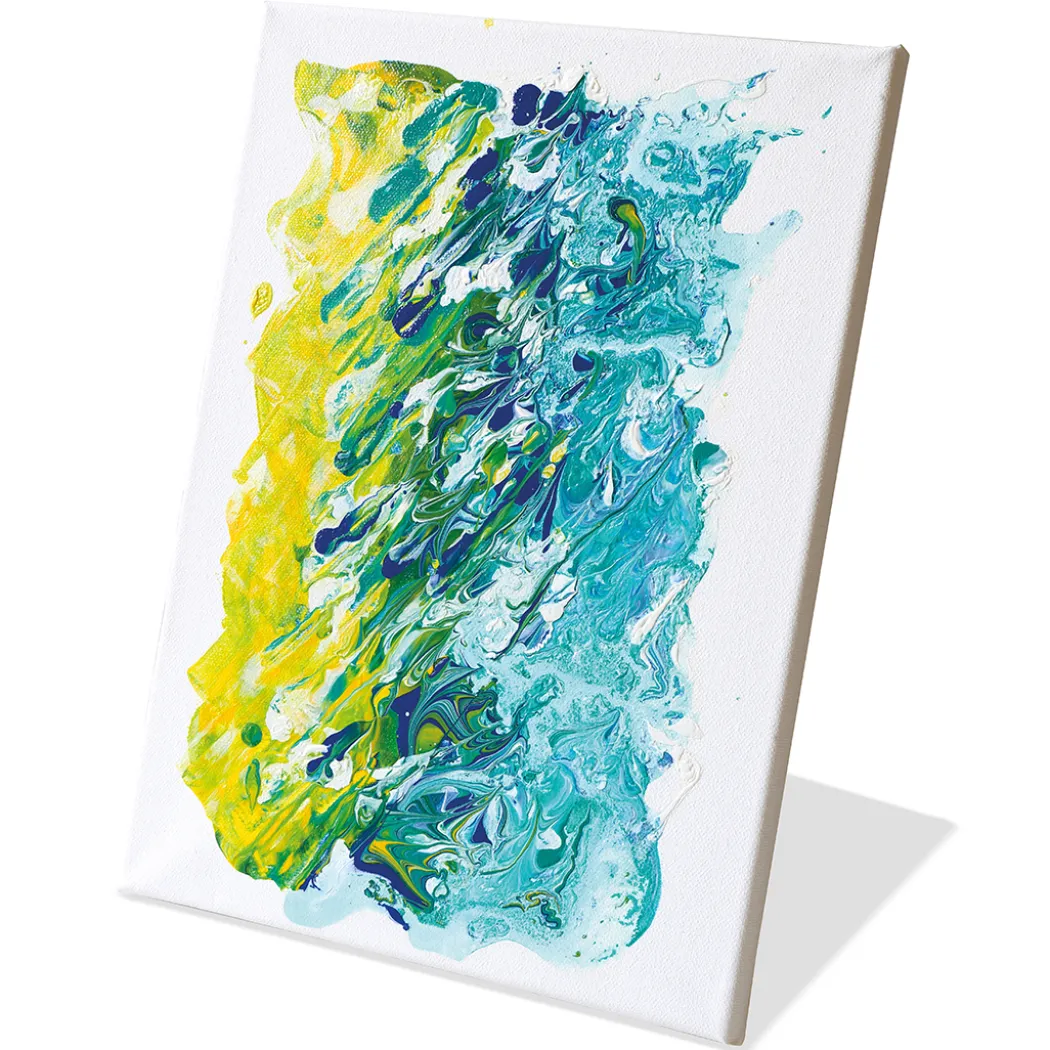 Pouring-kit Akryl 4x100ml + 2 canvas