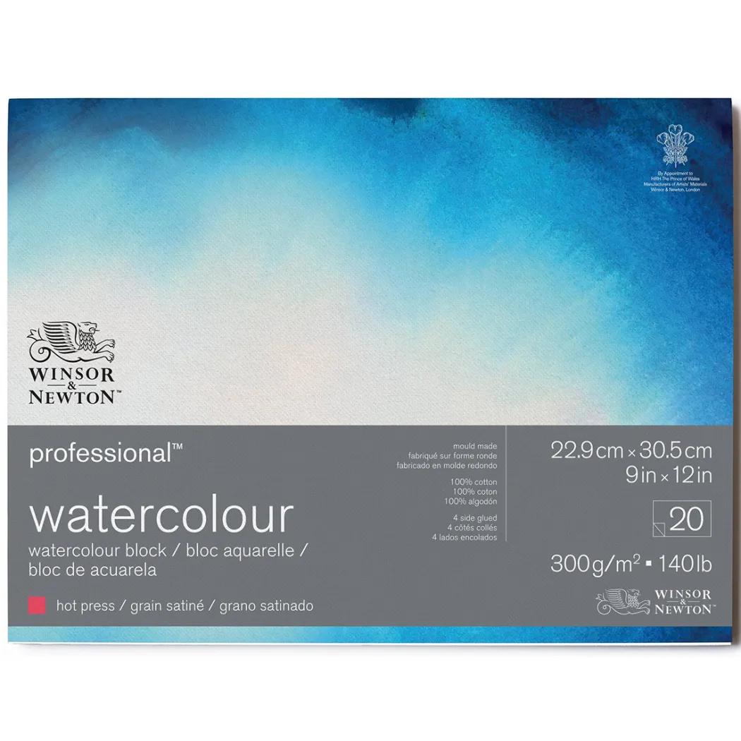 Professional Akvarellblock HP 23x31 cm 300g