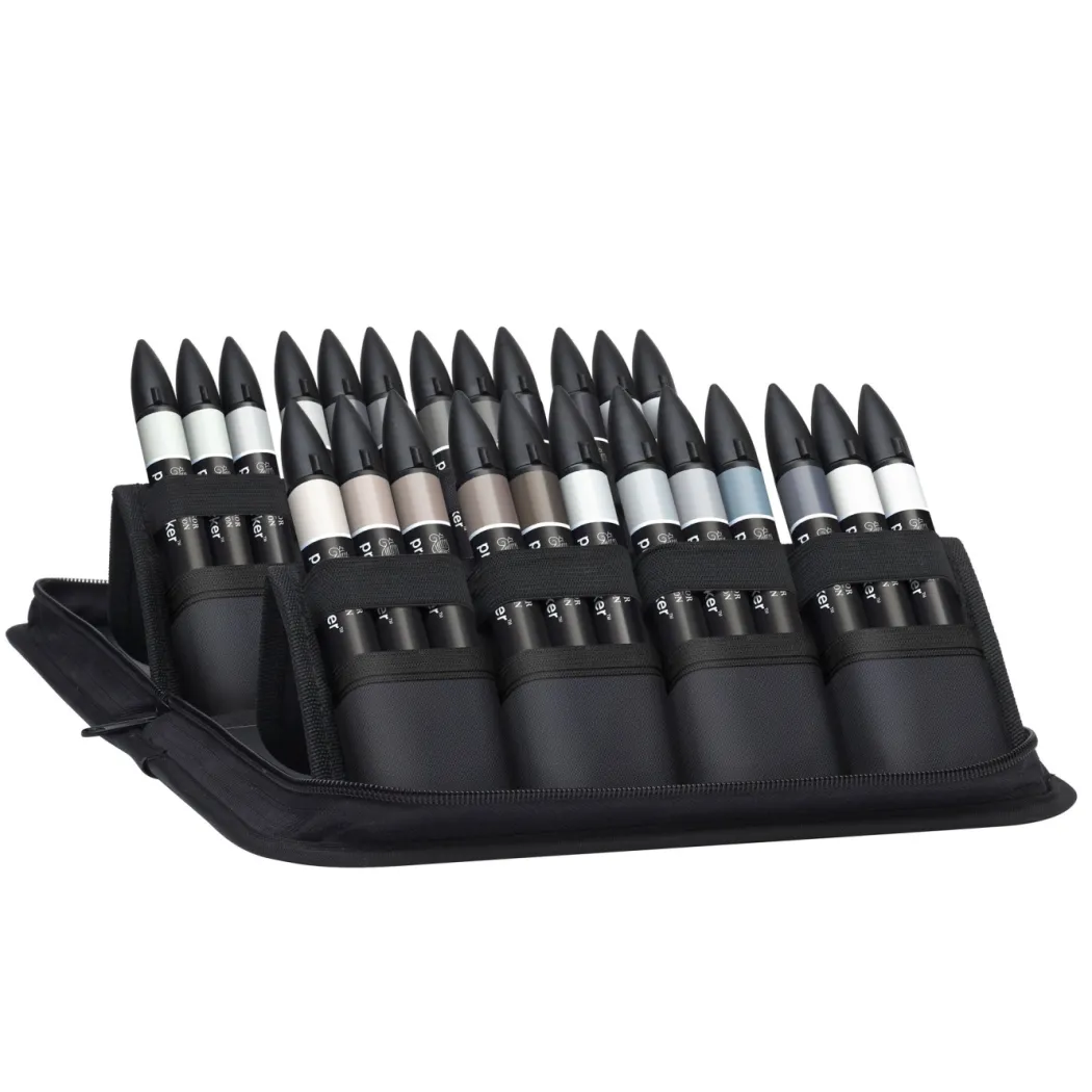 Promarker Black & Greys Wallet 24-set