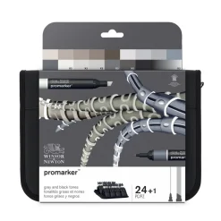 Promarker Black & Greys Wallet 24-set