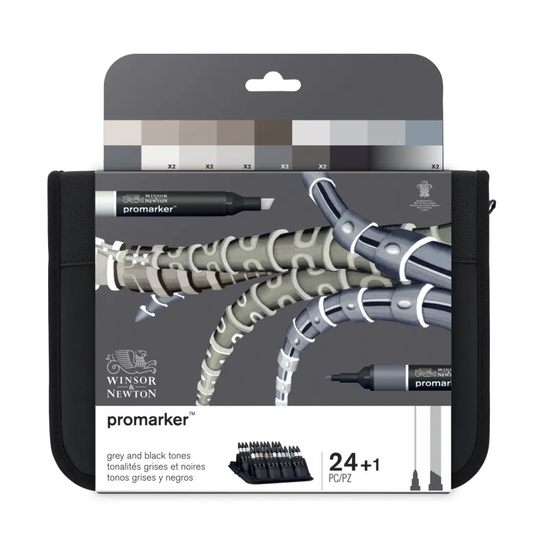 Promarker Black & Greys Wallet 24-set