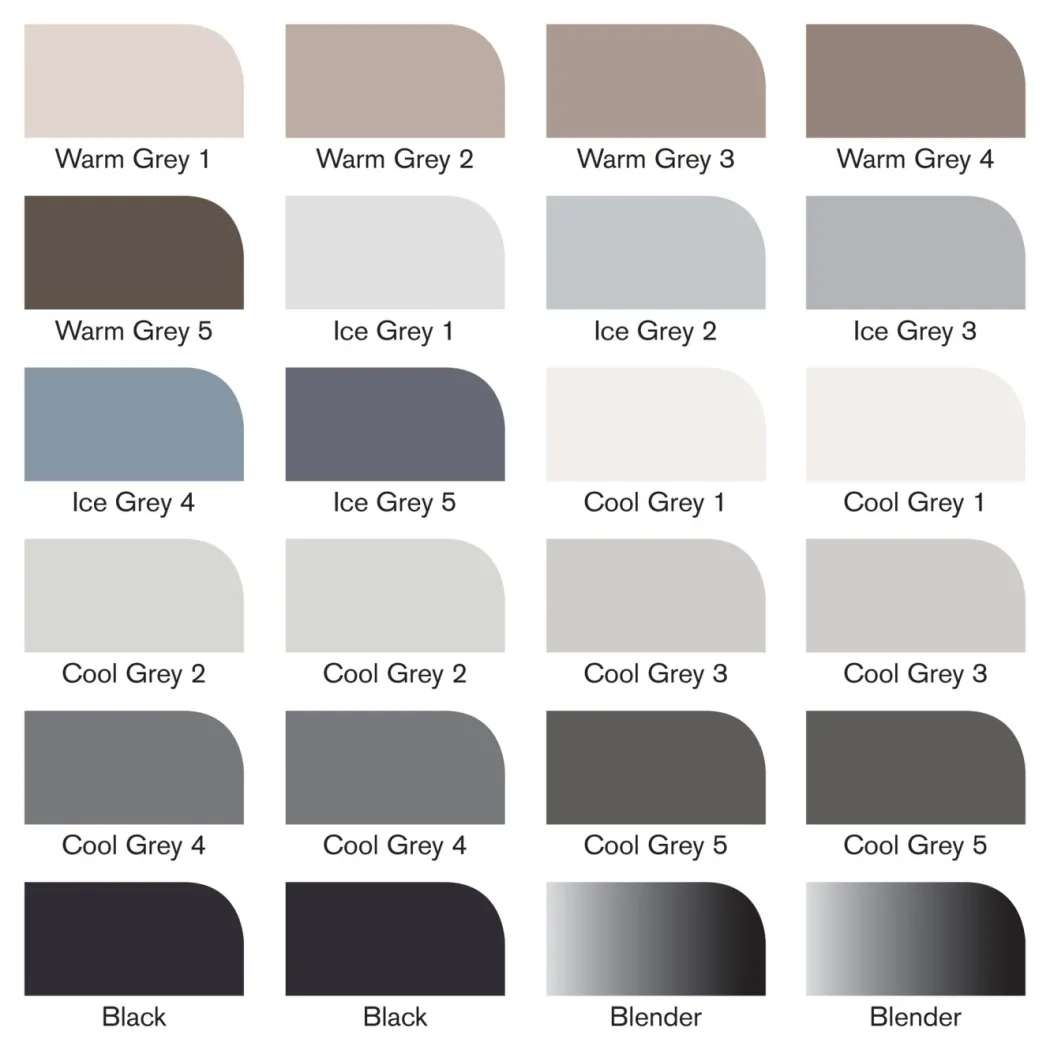 Promarker Black & Greys Wallet 24-set
