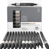 Promarker Brush Neutral Tones 12-set + Blender