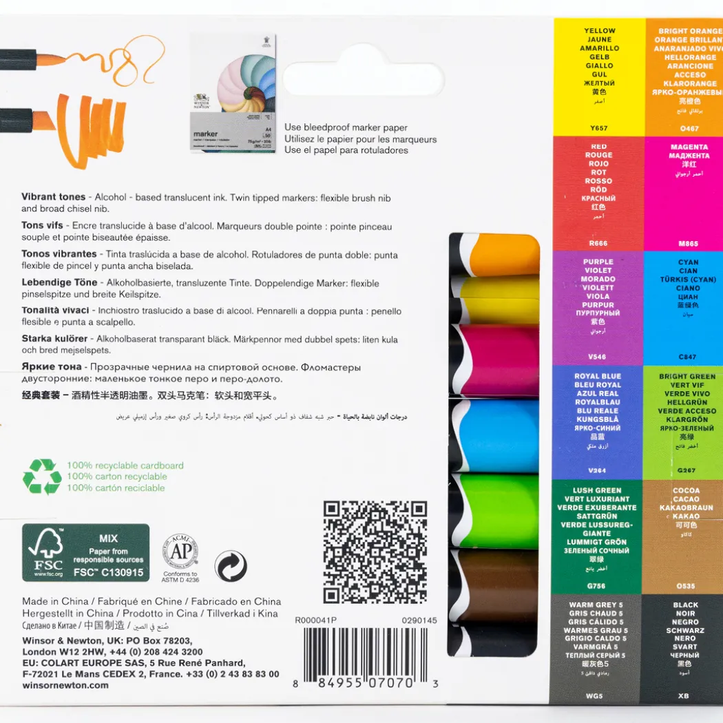 Promarker Brush Vibrant Tones 12-set + Blender