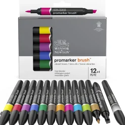 Promarker Brush Vibrant Tones 12-set + Blender