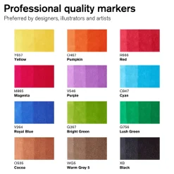 Promarker Brush Vibrant Tones 12-set + Blender