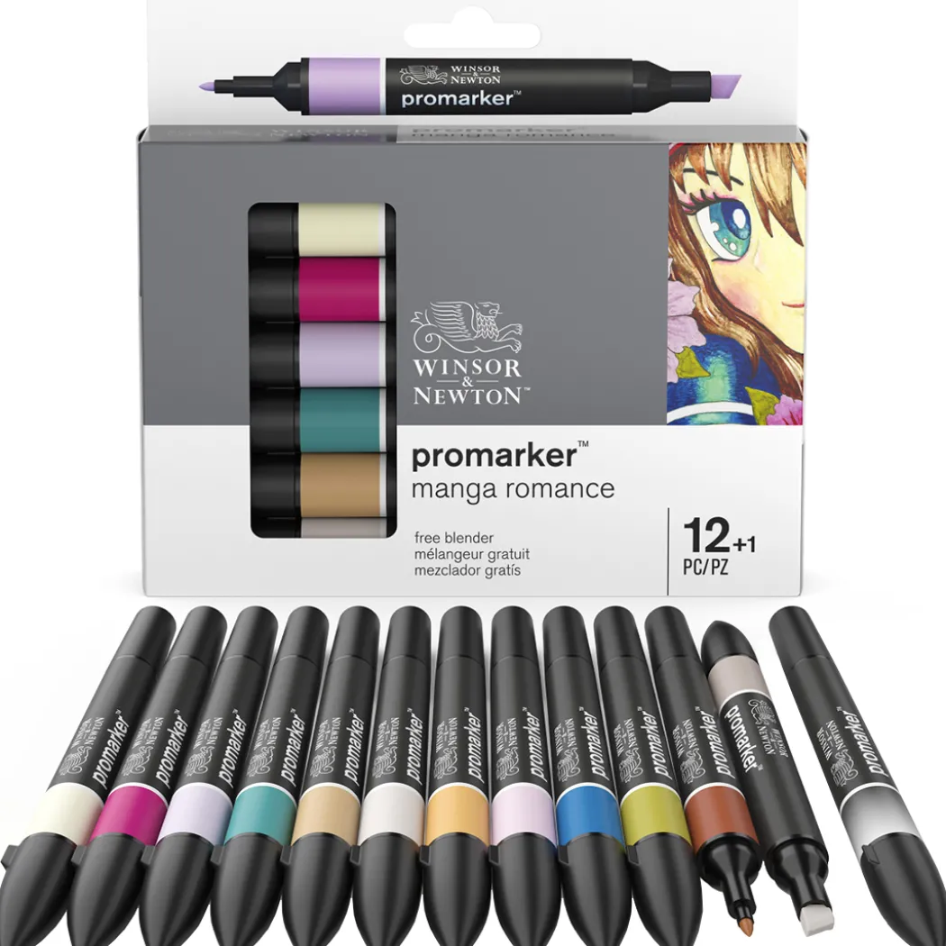 Promarker 12-set + Blender (Manga Romance)