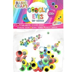 Rörliga ögon Färgmix 100-pack självhäftande