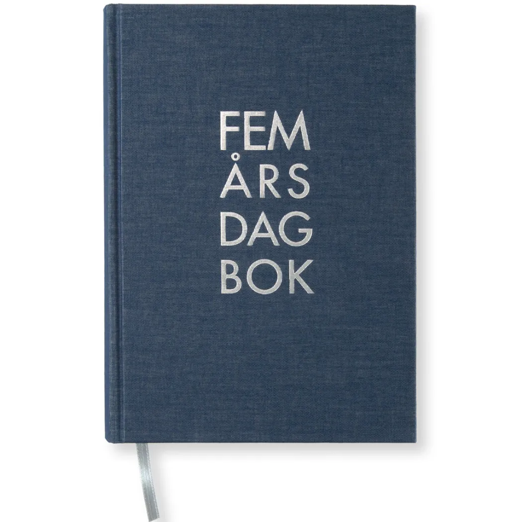 5-årsdagbok A5 Dark Denim