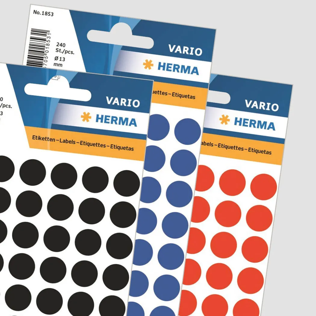 Rund klisteretikett Ø13mm 240-pack