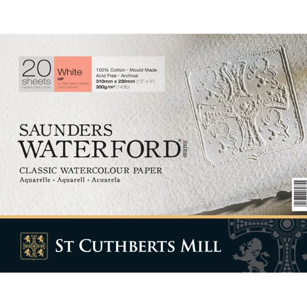 Saunders Waterford Akvarellblock White HP 31x23 cm 300g