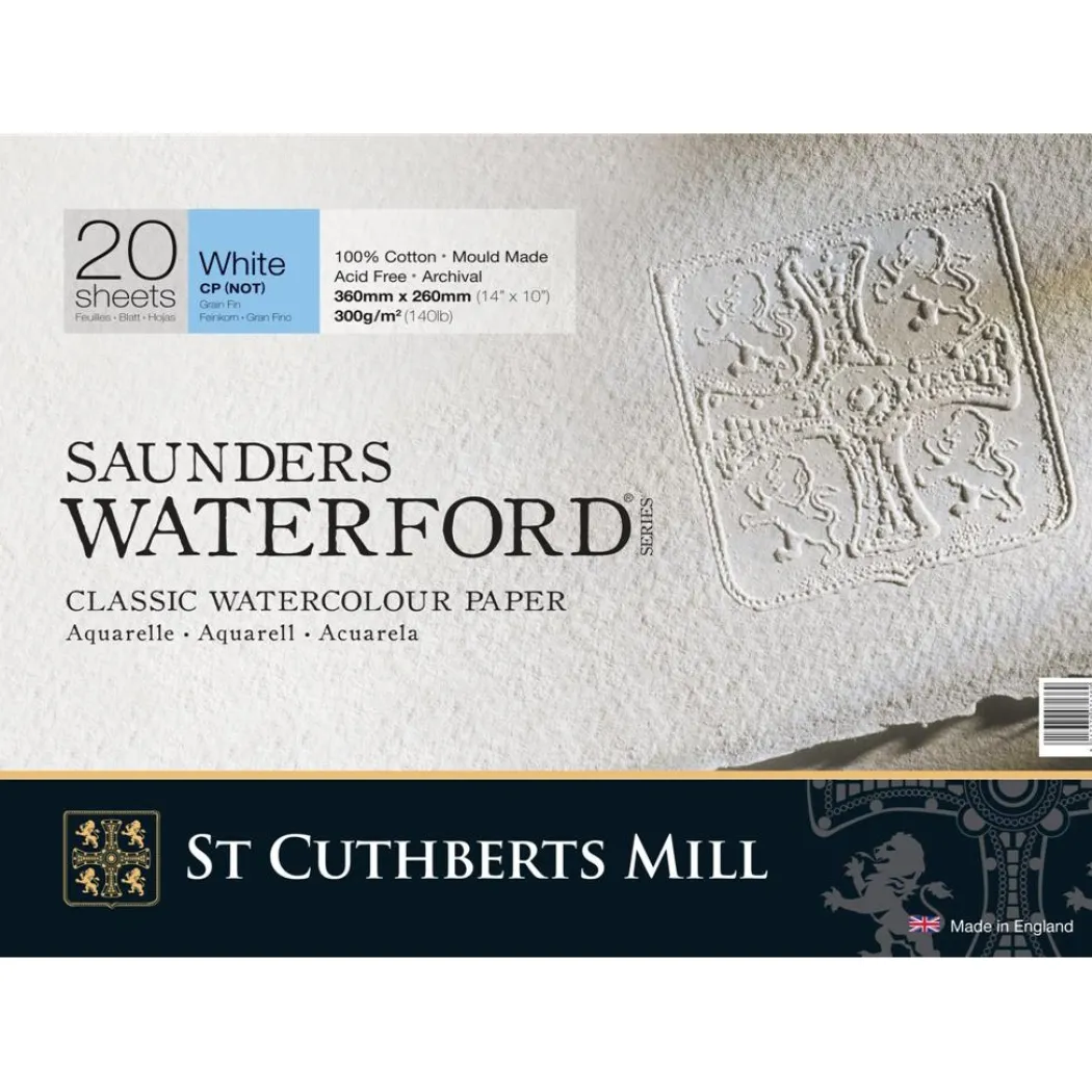 Saunders Waterford Akvarellblock White CP/NOT 36x26 cm 300g