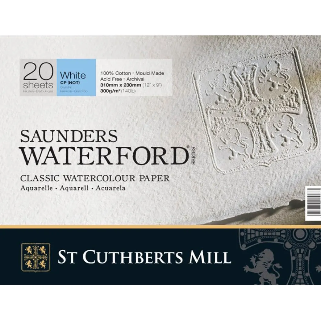 Saunders Waterford Akvarellblock White CP/NOT 31x23 cm 300g