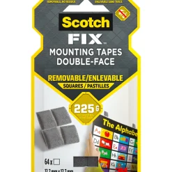 Scotch-FIX Avtagbara fästkuddar 12,7x12,7mm 64-pack