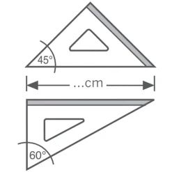Set Vinkellinjaler 45°/30cm + 60°/30cm