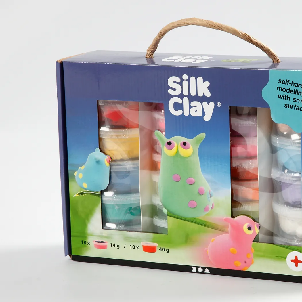 Silkeslera Pysselbox Mixade Färger