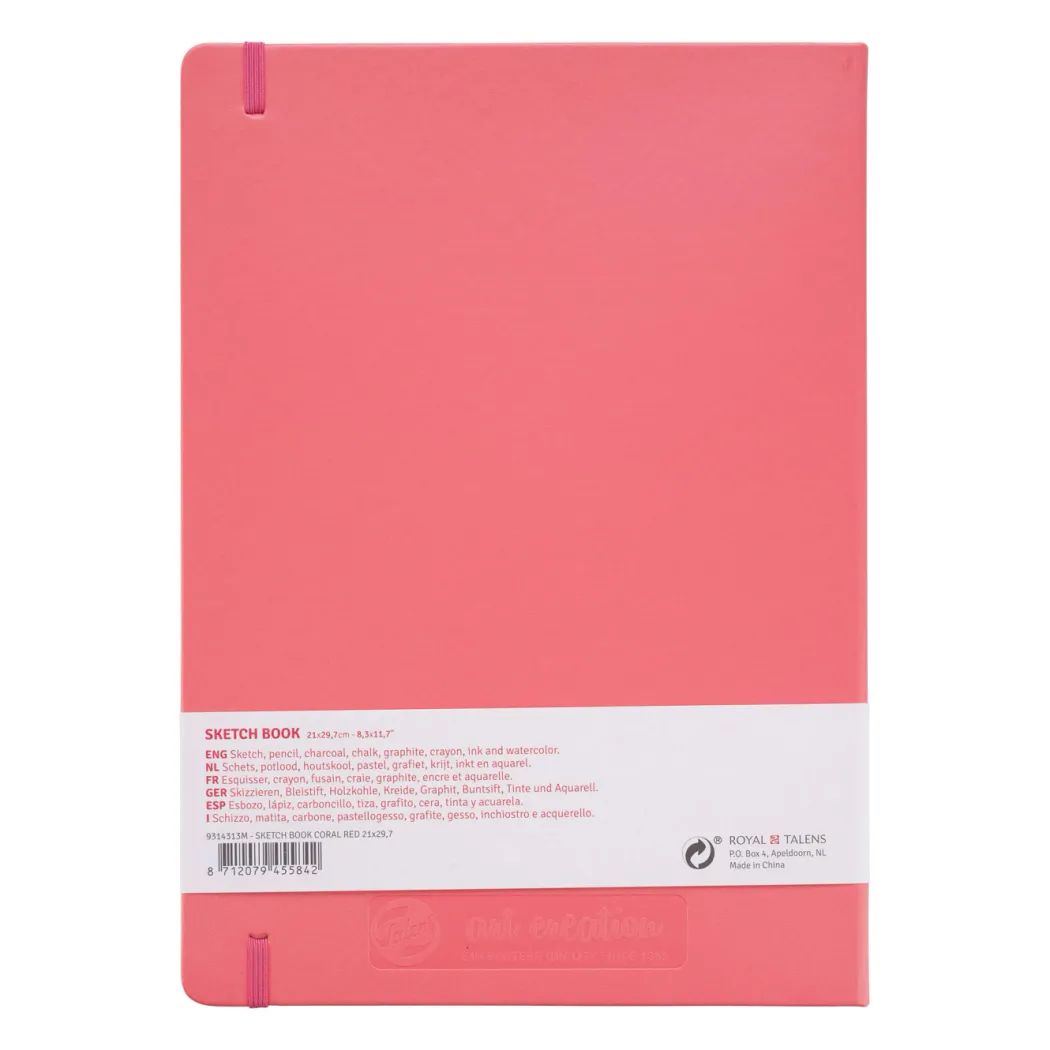 Sketchbook A4 Coral Red