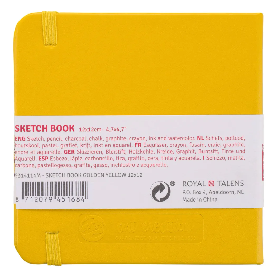Sketchbook Golden Yellow 12 x 12 cm