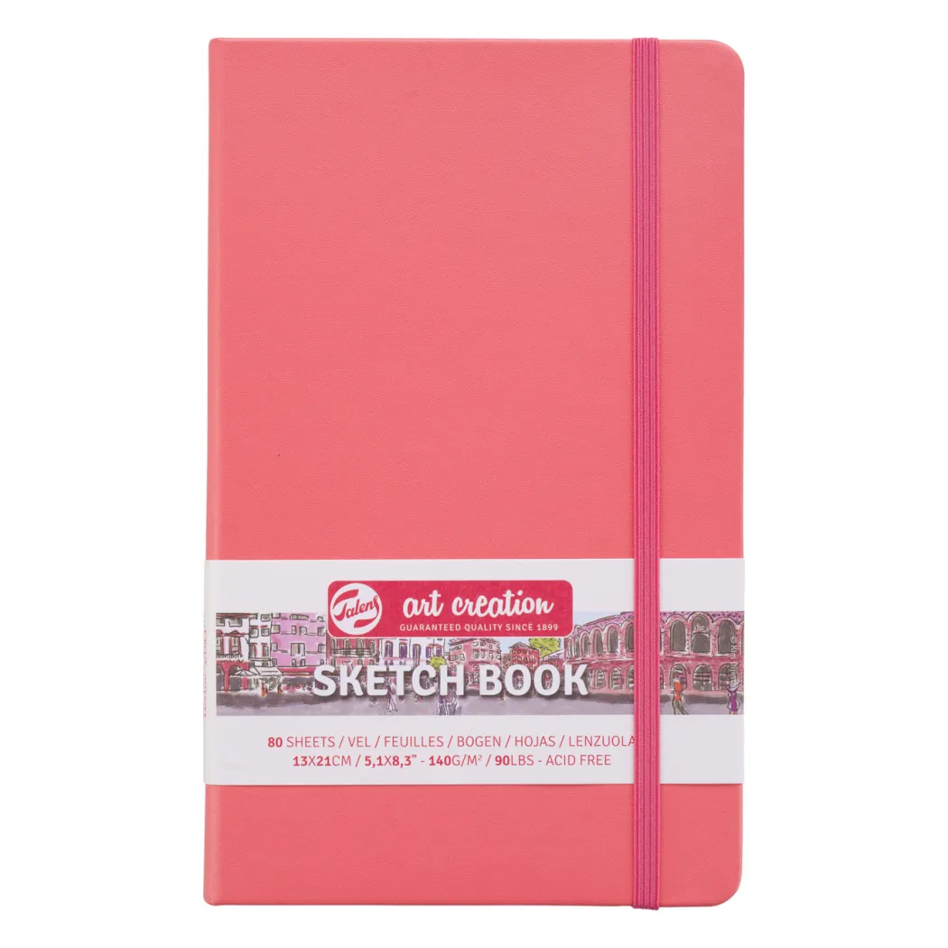 Sketchbook Large Coral Red