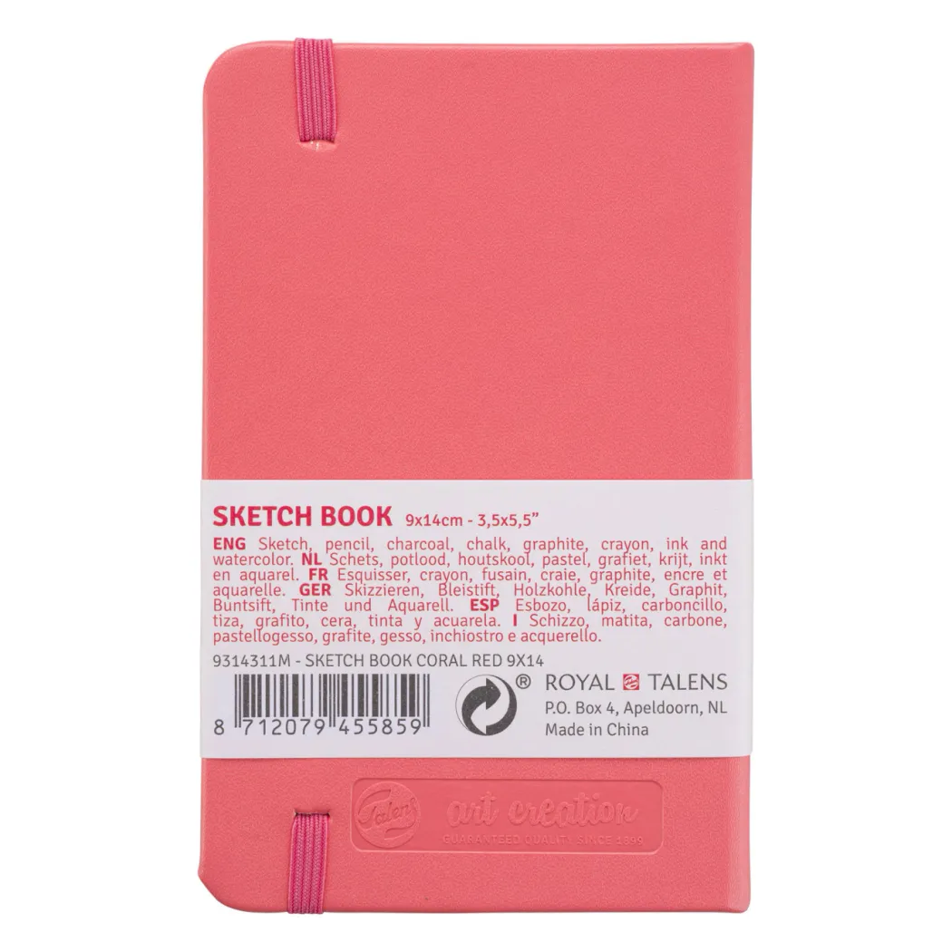 Sketchbook Pocket Coral Red