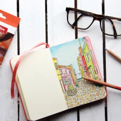 Sketchbook Pocket Coral Red