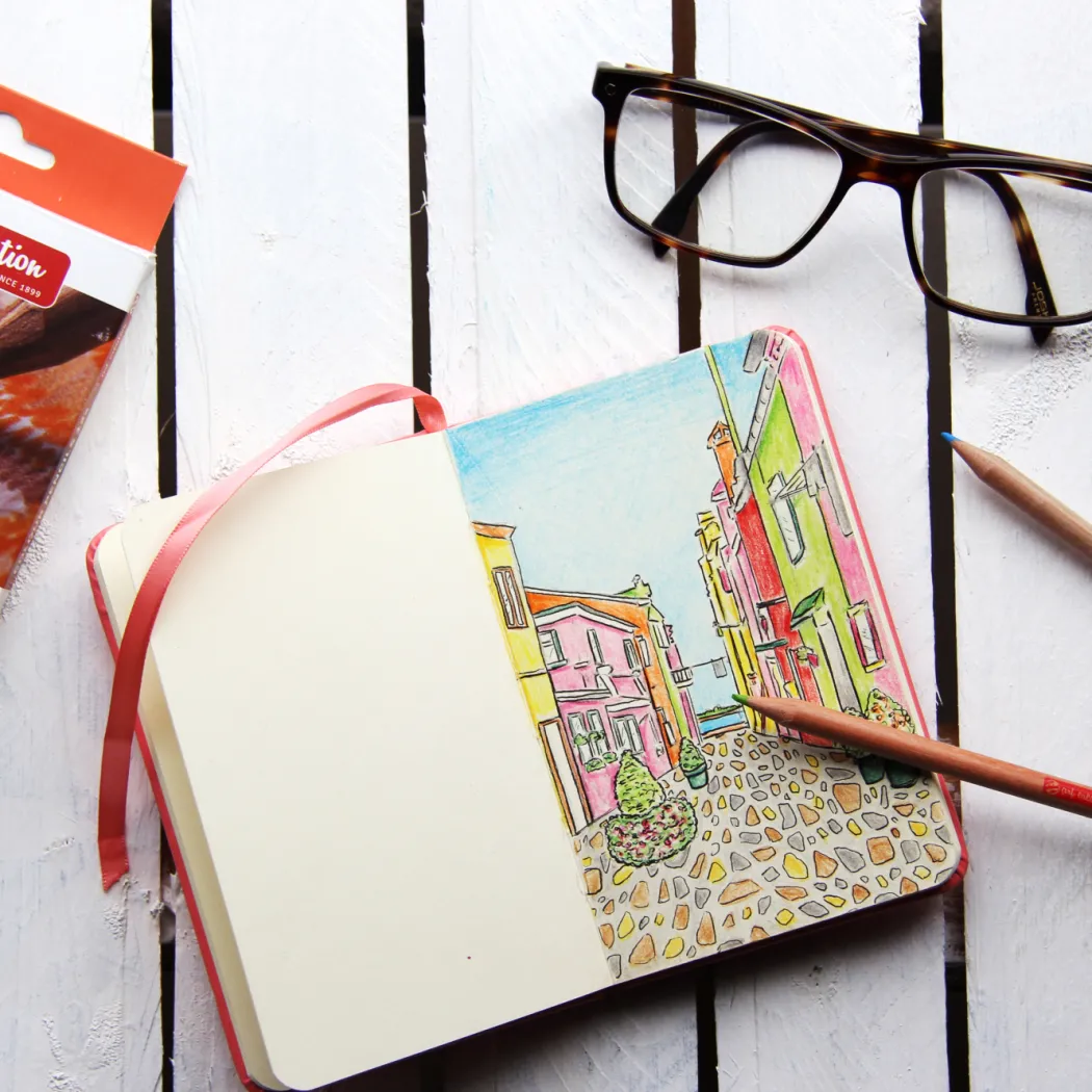 Sketchbook Pocket Coral Red