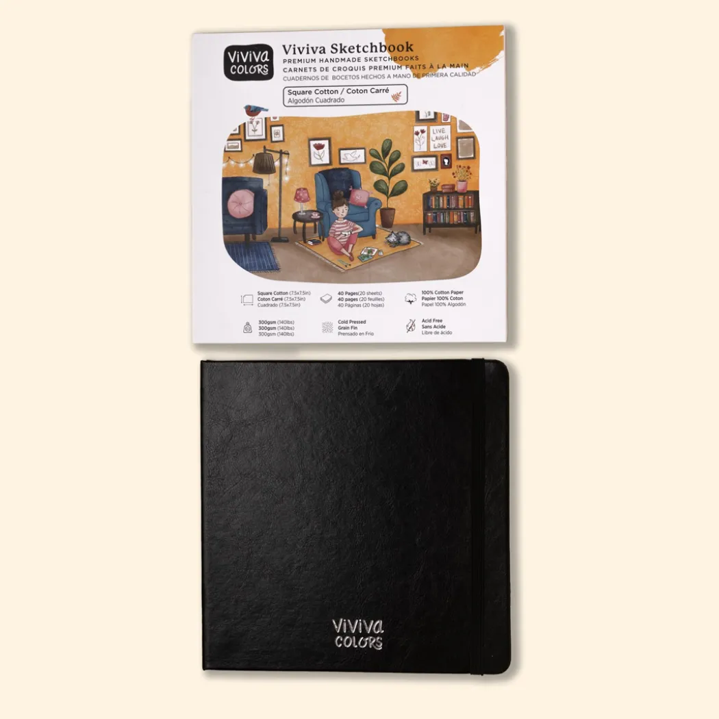 Sketchbook Square 100% Bomull 300g