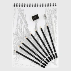 Sketching Set Skisspennor + spiralblock