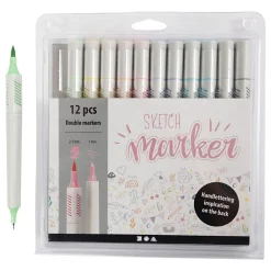 Sketch Marker Pastell 12-set