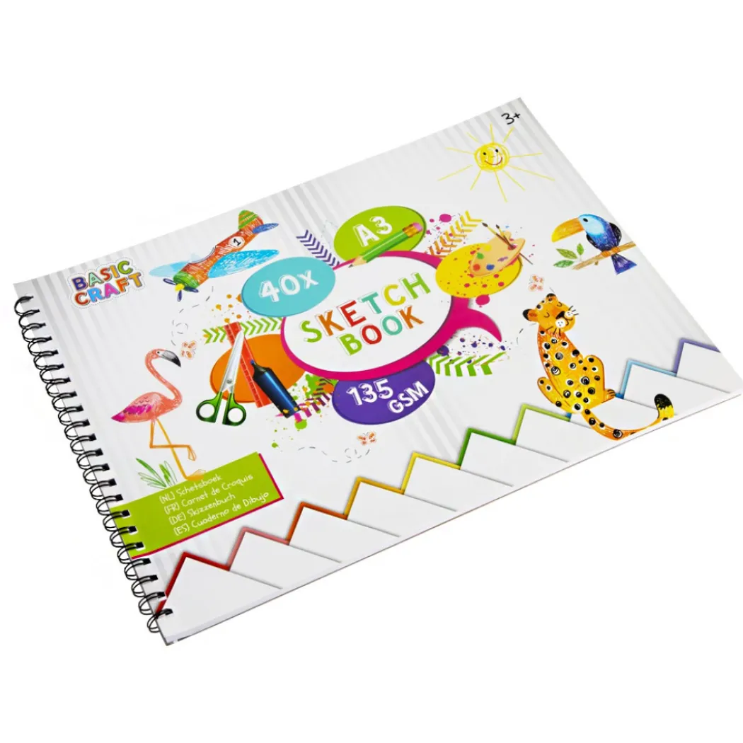 Skissbok Spiral A3 135g (40 ark)