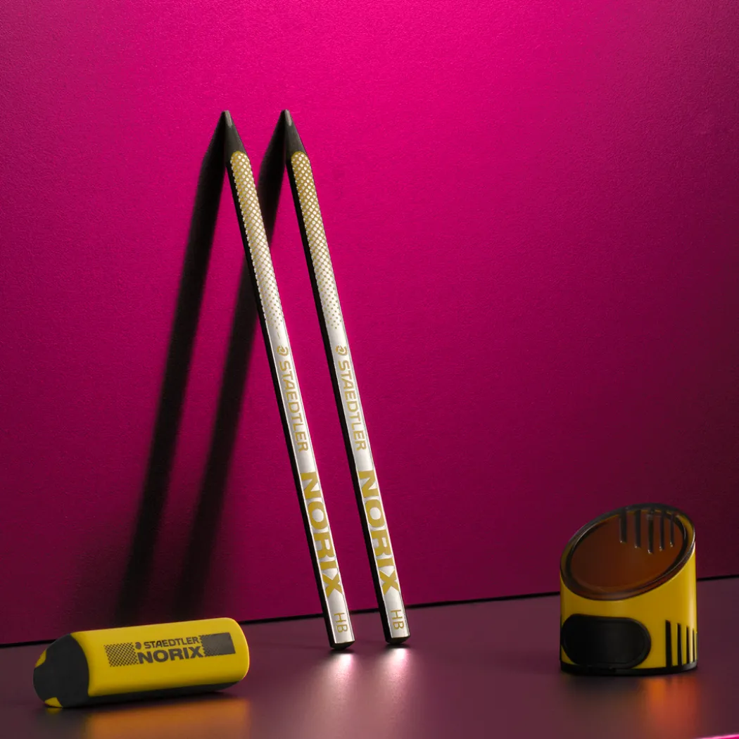 Skolset Norix Blyertspennor + tillbehör Yellow
