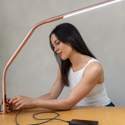 Slimline 4 Table Lamp Rose Gold