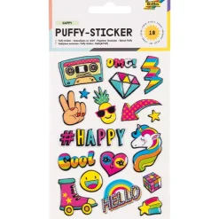 Soft 3D stickers Happy 1 Ark