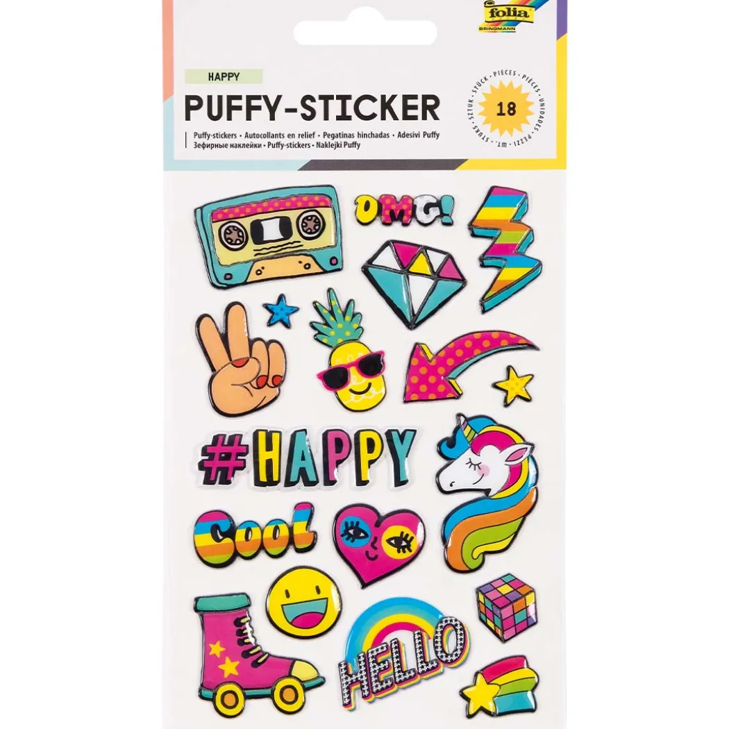 Soft 3D stickers Happy 1 Ark