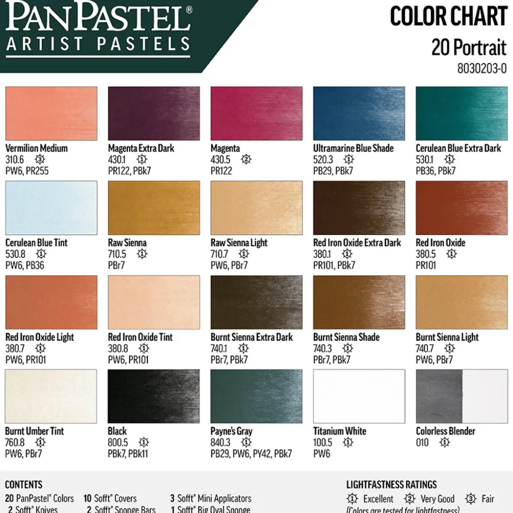 Soft Pastel Pans Portrait 20-set