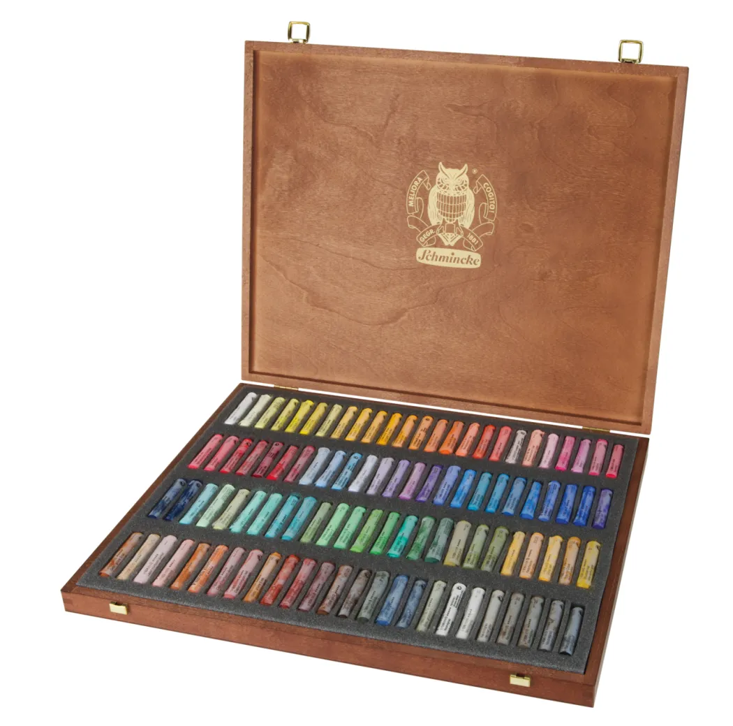 Soft Pastel Wooden Box 100-set