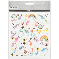 Stickers Enhörningar 1 ark