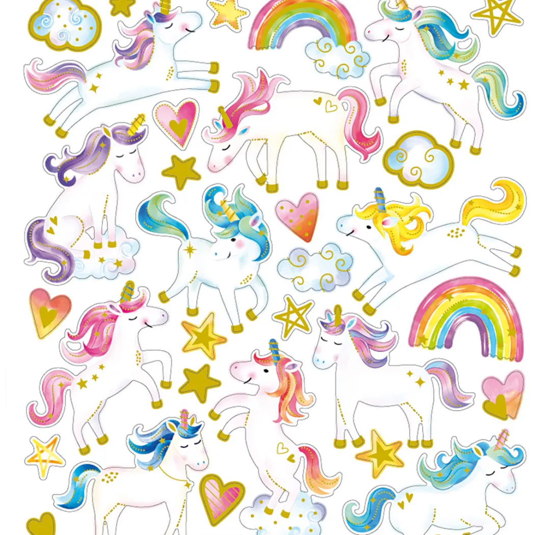 Stickers Enhörningar 1 ark
