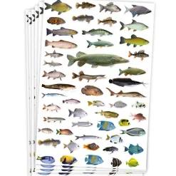 Stickers Fiskar 6 ark